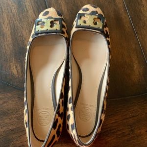 Tory Burch leopard wedges